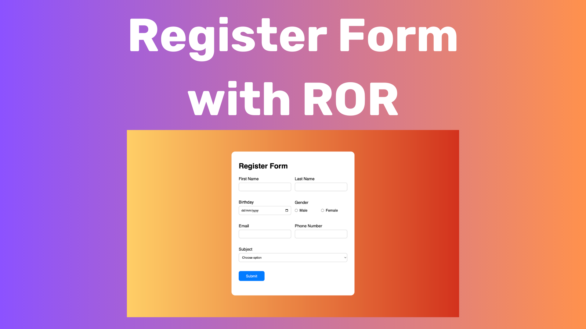 Register Form